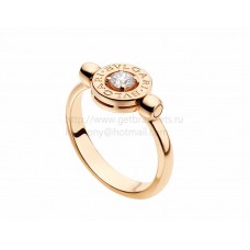 BVLGARI BVLGARI Flip roze gouden ring met diamant