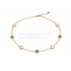 BVLGARI BVLGARI ketting in roze goud met jadeïet jade en parelmoer