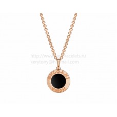 BVLGARI BVLGARI ketting Roze Goud met Onyx en Pave Diamanten
