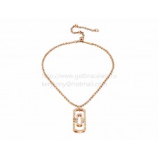 BVLGARI Parentesi ketting in roze goud met volledige pave diamanten