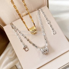 Bvlgari B.zero1 Rock ketting met Pave diamanten geel goud en wit goud AAA