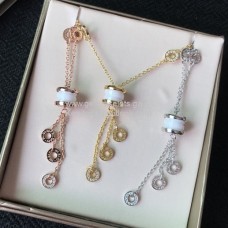 Bvlgari B.zero1 ketting met kwastjes, wit keramiek met diamanten, 3 kleuren, hoge kwaliteit