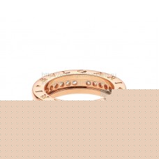 Bvlgari B.zero1 1-bands roségouden ring met pave-diamanten