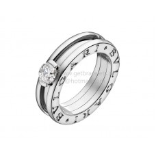 Bvlgari B.zero1 1-band witgouden solitaire ring met briljant geslepen diamant
