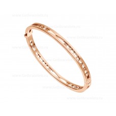 Bvlgari B.zero1 18kt roségouden armband met BVLGARI-logo op de spiraal