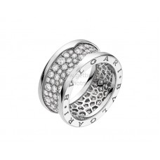 Bvlgari B.zero1 4-bands ring witgoud met pave diamanten