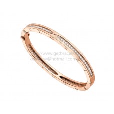 Bvlgari B.zero1 armband in roségoud met pavé-diamanten