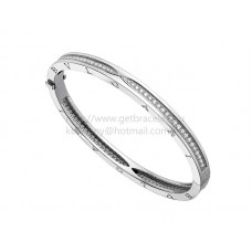 Bvlgari B.zero1 armband in wit goud met pave diamanten