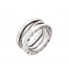 Bvlgari B.zero1 Legend geometrische 3-bands ring in wit goud