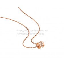Bvlgari B.zero1 Roségouden ketting met pavé-diamanten