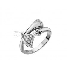 Bvlgari DIVAS Dream Ring Witgoud met Pave Diamanten