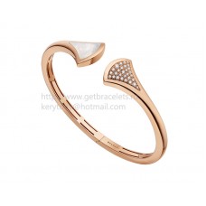 Bvlgari DIVAS Dream Rose Gold Armband met Parelmoer en Pave Diamanten