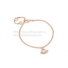 Bvlgari DIVAS Dream Roségouden opengewerkte armband met roségouden hanger bezet met pave diamanten
