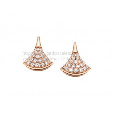 Bvlgari DIVAS Dream Rose Gold Stud Oorbellen met pave diamanten