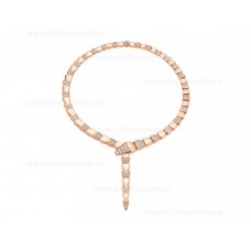 Bvlgari Serpenti ketting 18K roségoud met volledige pave diamanten