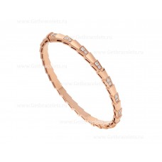 Bvlgari Serpenti Viper 18K roségouden armband bezet met Demi-Pave diamanten
