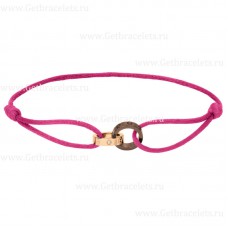 Cariter Love Armband Dubbele Ring Roze Goud en Bruin Keramiek