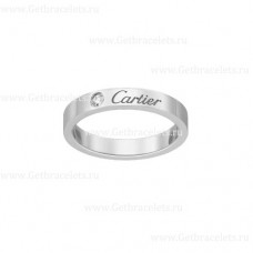 Cartier C de Cartier trouwring met diamant wit goud