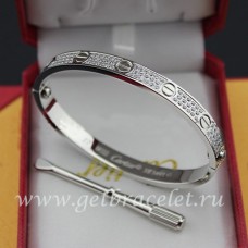 Cartier Love armband witgoud diamanten