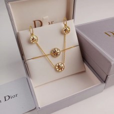 Christian Dior Rose Des Vents 18K geelgoud-wit MOP Lucy Star-sieradenset met hanger Oorbel/ketting/armband