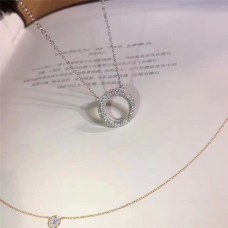 Tiffany Metro Diamonds drie-rijige cirkel hanger ketting high-end fijne dames