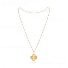 Van Cleef Arpels Magic Alhambra lange ketting 1 motief geel goud