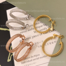 Van Cleef Arpels Perlee 1 rij diamanten oorbellen