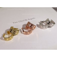 Van Cleef Arpels Perlee klavertjes hoepel oorbellen