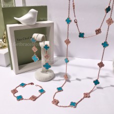  Van Cleef Arpels Alhambra met diamanten agaatset