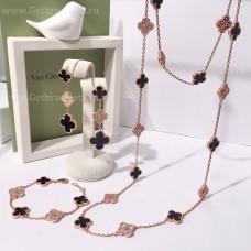  Van Cleef Arpels Alhambra met diamanten Onyx-set