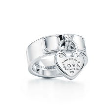 Keer terug naar Tiffany Love Lock Ring van sterling zilver