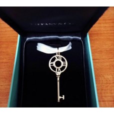 Tiffany Atlas Keys zilver/roze gouden hanger ketting bezaaid