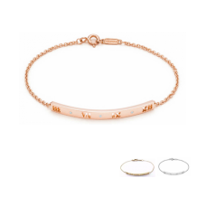 Tiffany Atlas Pierced Bar-armband met kristallen Rose Gold Nieuwste