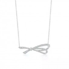 Tiffany Bow ketting chique diamanten hanger vrouwen sieraden