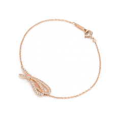 Tiffany Bow Rose Gold armband charme diamanten voor dames UK