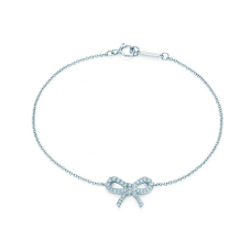 Tiffany Bow Rose goud zilver armband hanger diamanten sieraden