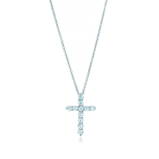 Tiffany kruis hanger met diamanten Sterling zilveren ketting ketting partij sieraden vrouwen