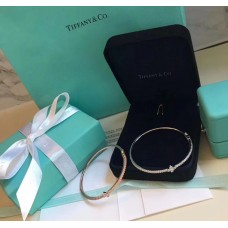 Tiffany Fleur de Lis Liliaceous decoratie vrouwelijke diamanten armband zilver/rosé goud