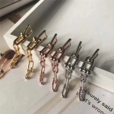 Tiffany Hardwear in elkaar grijpende link oorbellen sterling zilveren sieraden VS