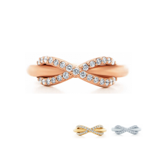 Tiffany Infinity Ring Rose Gold Moderne sieraden Amerika