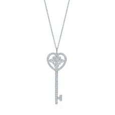 Tiffany Keys sierlijke hart sleutel hanger ketting sterling zilver cadeau