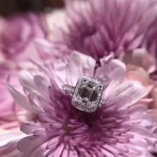 Tiffany vierkante kristallen smalle ring populair