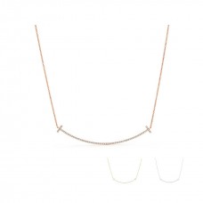 Tiffany T Smile hanger ketting rosé goud zilver