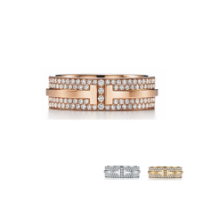 Tiffany T twee diamanten ring in sterling zilver