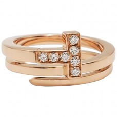 Tiffany Uniek Model Tiffany T Rose Gold Square Wrap Geringd