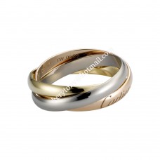 Trinity De Cartier kleine ring witgoud/geelgoud/roze goud met diamanten