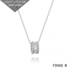 Van Cleef Arpels Perlee hanger in wit goud met diamanten 3 rijen