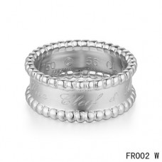 Van Cleef Arpels Perlee handtekeningring in wit goud