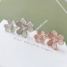 Van Cleef Arpels Frivole Tussen de Vinger Ring Geel Goud/Wit Goud/Rose Goud Met Diamant Groothandel