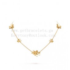 Van Cleef Arpels Frivole ketting 9 bloemen met diamanten Geel goud/wit goud/rosé goud